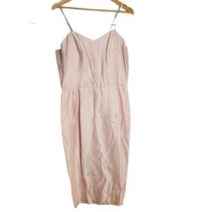 80s Vintage Karen Lawrence Pink Strappy Pencil Midi Dress Size 12